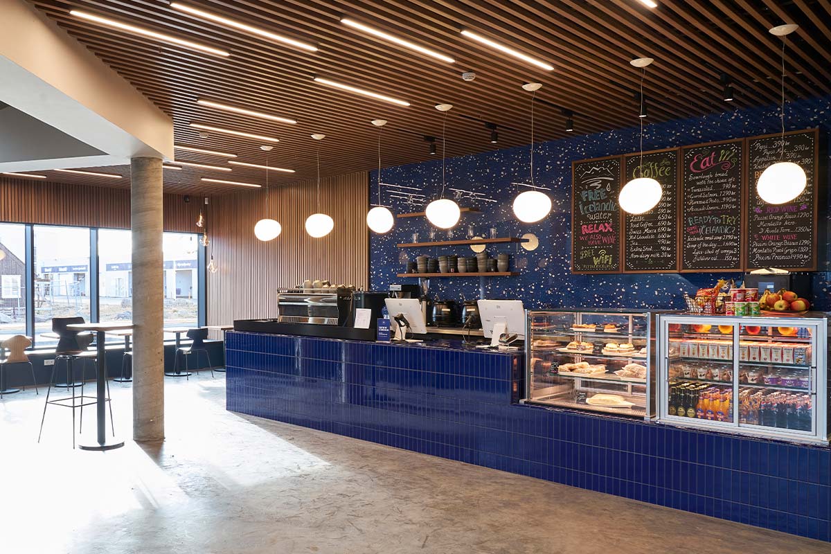 Kaffi Grandi: Café at FlyOver Iceland in Grandi Harbour District