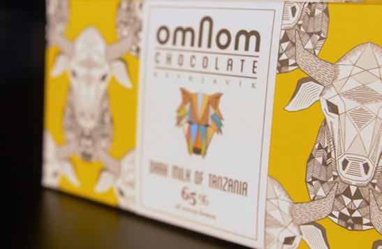 Omnom Chocolate bar packaging
