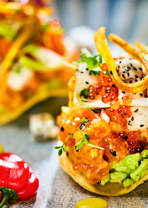Tacos on a table